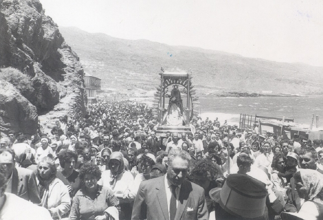 Candelaria. Procesión Virgen de La Candelaria. Fondo Fotográfico Ayuntamiento de Candelaria